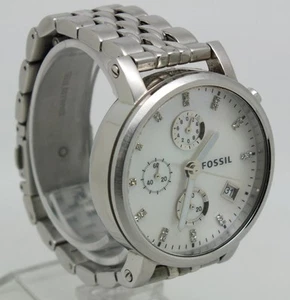 Fossil Boyfriend Quartz Chronograph Ladies Watch Mother of Pear Dial (38mm) - Picture 1 of 8