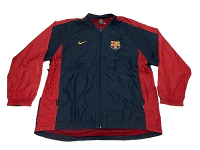Vintage Barcelona Spain Training Top Jacket Raincoat Coat 1990's Nike Size XL - Image 1 of 4