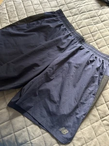New Balance Men's Navy/ Black Gym Running Lined Shorts Lined - XL - Picture 1 of 4