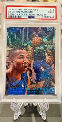 Flair Showcase Stephon Marbury #11 Legacy Collection 1996 fila 0 PSA 9/150 Foto 1 de 4