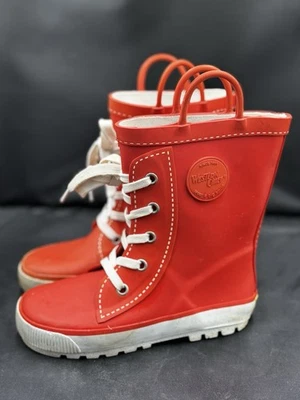 Botas de lluvia impermeables de goma rojas Western Chief para niños talla 13 Foto 1 de 4