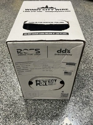 Windy City Wire 18/4 UNS STR CMP Wire, Chaqueta Blanca, Nº de Parte Caja 002380 1000FT Foto 1 de 3