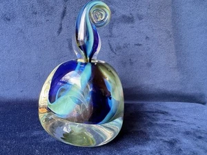 Vintage Art Glass Perfume Bottle By Carrie Wescott ‘Ms Curly’ Australian Artist - Picture 1 of 9
