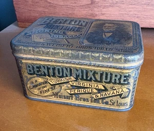Mezcla de tabaco Benton lata vacía Weisert Brothers turca Virginia St Louis - Imagen 1 de 10