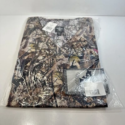 Med Couture Scrub Top Womens Size XL Camo Print New in Package Pink Accents - Image 1 of 4