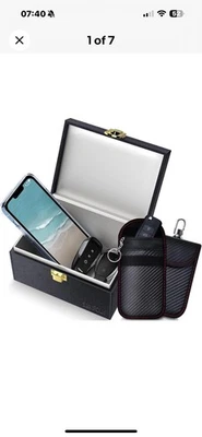 Samfolk Faraday Box and Pouch 2 Pack, Keyless Entry Car Key Safe Protector