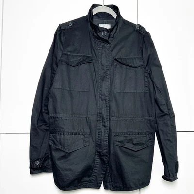 Chaqueta utilitaria Converse negra talla grande para mujer bolsillos cremallera anorak militar Foto 1 de 4