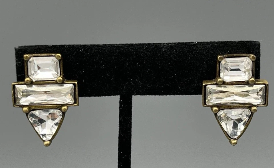 Pendientes retirados KR cristalinos triangulares cuadrados y rectangulares Silpada Foto 1 de 4