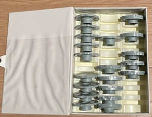 20 Sears Kenmore Pattern Cams Sewing Machine Plastic Discs in Case - Picture 1 of 1