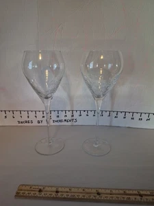 2 vasos vintage Pier One Imports reflejos craquelados de 10" con tallo vajilla usada en excelente estado  - Imagen 1 de 11