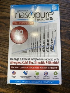 Nasopure Nasal Wash Value Refill Kit “The Nicer Neti Pot” Sinus Rinse 80 Pack - Picture 1 of 7