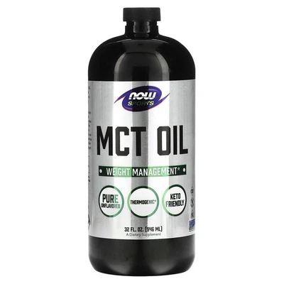 Deportes, aceite MCT, sin sabor, 14 g, 32 fl oz (946 ml) Foto 1 de 2