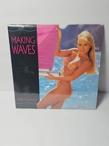 NOS Vintage Making Waves 1998 Landmark Wall Calendar Sexy Swimsuit Bikini SEALED - Bild 1 von 2