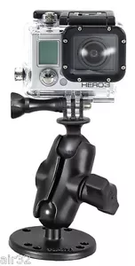 RAM Flat Suface Mount for GoPro, Virb, Vivitar HD, Most Other Action Cameras - Picture 1 of 4