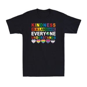 Kindness Is A Language Everyone Understands LGBT Gay Pride Gift Men's T-Shirt - Picture 1 of 5