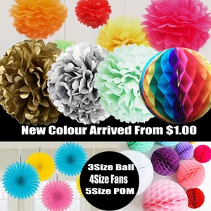 tissue paper pom poms for baby living room party wedding decoration home pompoms - Picture 1 of 68