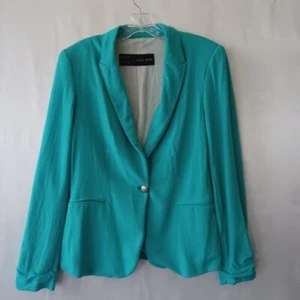 Blazer maglione Zara donna blu medio vestibilità ampia boho bottoni blazer giacca - Foto 1 di 15