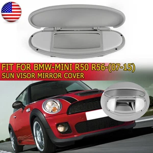 Fits 07-14 BMW MINI Cooper R55 R56 R58 R60 Sun Visor Vanity Mirror Cover Beige - Bild 1 von 8