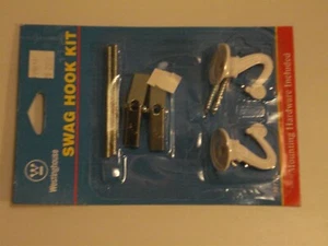 (2565.) Kit de gancho Swag con hardware de montaje - blanco---Westinghouse 70770 - Imagen 1 de 1