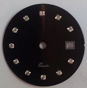 Quadrante tipo Rx nero con zirconi per calibro ETA 956.112-F03.111-Ronda 775 - Foto 1 di 1