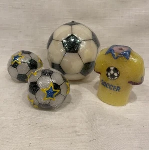 NEW Vintage Soccer Birthday Candles Sealed Claires Lot Of 4 Sports - Picture 1 of 10