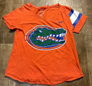 University of Florida Gators T-shirt Nike Womens Medium Tee Orange Short Sleeve - Picture 1 of 5