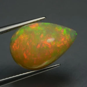 3,37Ct IF Pera Preziosa Perfetta 16,1 x 10,8 MM Multi Colori Gioco Arcobaleno Opale di Fuoco - Foto 1 di 5