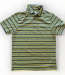 New Under Armour Heat Gear Loose Georgia Tech Stripped Golf Polo Shirt Medium - Picture 1 of 5