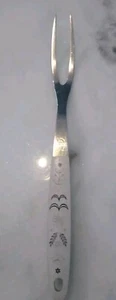 VTG Flint Arrowhead 9.5” Harvest Wheat Beige Meat Fork MCM Stainless Steel USA - Picture 1 of 4