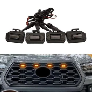 4x Rejilla Delantera Luz LED Lámpara Lente Humo Para Toyota Tacoma Off Road 2020-2023 - Imagen 1 de 4