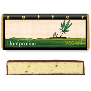 Zotter Handgeschöpfte Schokolade Hanfpraline 70 g (100 g = 5,86 €)