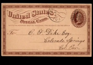 US Postal Card - UX3 - used card - small USPOD watermark verified - Picture 1 of 2