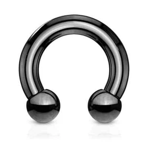 Herradura Piercing Negro 12mm Fuerza: 3,4, 5,6mm Anillo Barra Circular Septum - Imagen 1 de 1