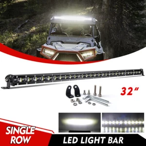 Ultra Slim 32"Inch LED Light Bar Offroad For UTV Polaris RZR XP 1000 Razor 38" - Picture 1 of 12