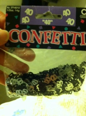 Confeti años 40 negro y plateado Foto 1 de 2