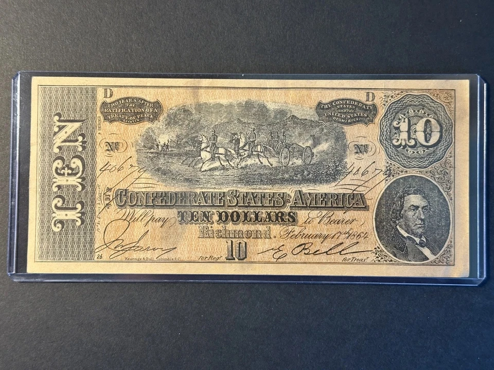 CONFEDERATE States Whitman Bill Lot CIVIL WAR Vintage Reproduction $10, $5, $1 - Image 1 of 4