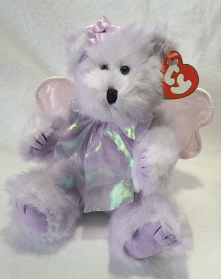 Ty Attic Treasures 9" CASSIA estilo oso 6306 nuevo como nuevo 2000 alas púrpura articuladas Foto 1 de 4