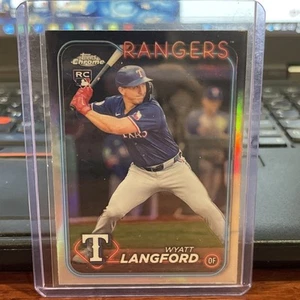 2024 Topps Chrome Update Wyatt Langford RC Refractor #USC35 Rangers - Imagen 1 de 2