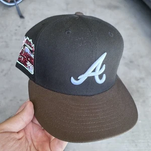 7 3/4 New Era Atlanta Braves Black 5950 Hat Size Pink UV 2000 All Star Game - Picture 1 of 3