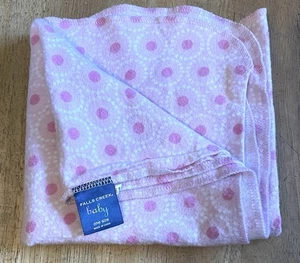 Manta de seguridad de franela de algodón para bebé Falls Creek manchas rosas blancas círculos - Imagen 1 de 4