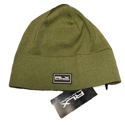 NWT! RLX Ralph Lauren Wool Skullcap Beanie Toque Hat Olive One Size Coolmax — 第 1/4 张图片