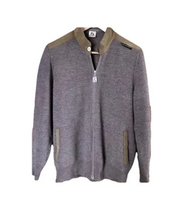 PULL DOLOMITEN Sweater Men's 48 Medium Alpaca Zip Cardigan Vintage 1970s - Picture 1 of 24