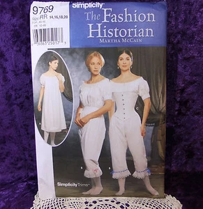 Corsé Simplicity 9769 Guerra Civil Chemise patrón de costura 14-20 Steampunk nuevo - Imagen 1 de 4