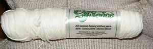 Brown Sheep Cotton Fleece 100 Cw Cotton Ball White Knit Crochet Craft Fast Ship - Picture 1 of 2