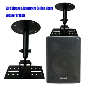 2Pcs Universal Mounting Speaker Stands Ceiling Steel Convenient Stability Mounts - Picture 1 of 23