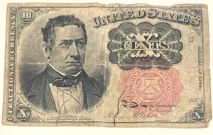 Billete de 10 centavos William M Meredith PA AG Secretario del Tesoro 1800 moneda de diez centavos - Imagen 1 de 3