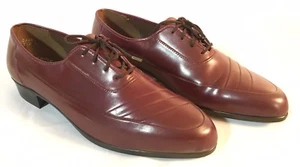 BURGUNDY VTG Hardy Dress Shoes Cushion-Insole Sz 10.5 - MADE IN USA - FAST SHIP! - Picture 1 of 9