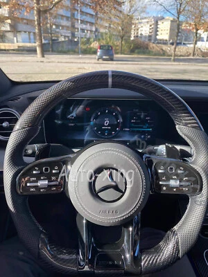 Volante de fibra de carbono Fit Mercedes-Benz AMG GLE G550 C300 G63 GLC 2010+ Foto 1 de 4