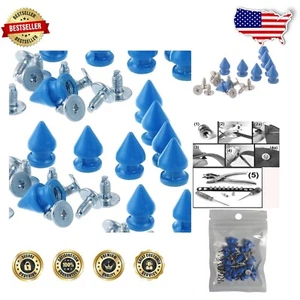Durable 12MM Royal Blue Tree Spike Screw-Back Studs - 500 Sets for DIY Projects - Picture 1 of 9
