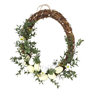 Easter Egg Wreath Spring Home Decor Wreath Workmanship Exquisite Light Up - Picture 1 of 12